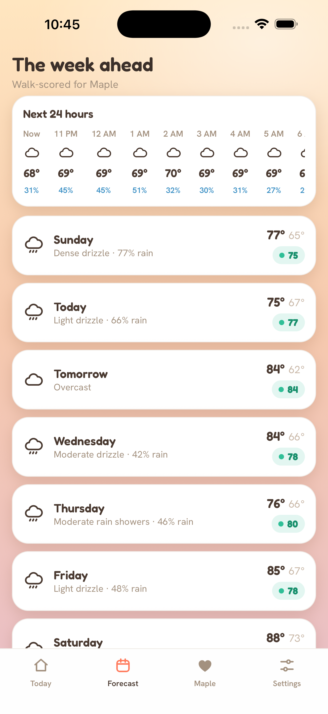 7-day forecast